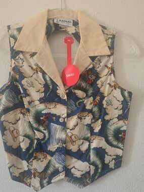 Vintage Banjo Sz Small Western Twister Vest Womans